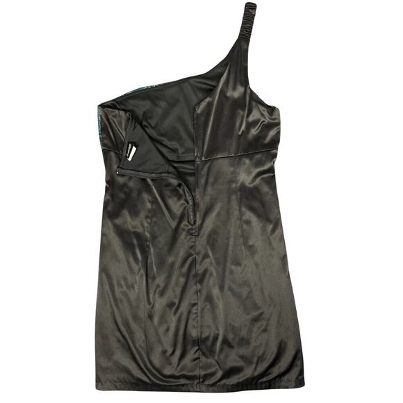 Fredericks of Hollywood Womens Dress‎ One Shoulder Ruched Sz M/L Black Lace USA - Picture 5 of 8